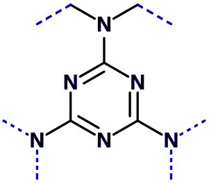 Structure chimique de la résine mélamine-formaldéhyde