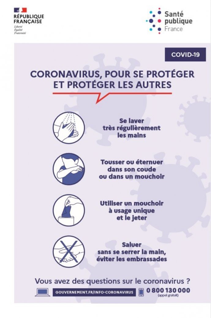 Infographie : les gestes barrières contre le coronavirus