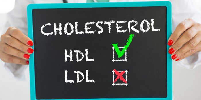 good hdl and bad ldl cholesterol written on blackboard by unreco