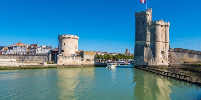 la rochelle, france - may 13, 2019 famous old port and harbour in la rochelle,france