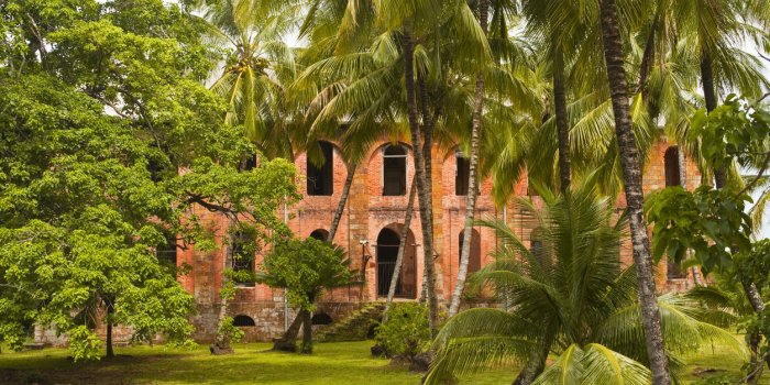the old hospital building on devil's island off the coast of french guiana the island was a former prison colony