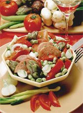 Salade de fèves aux artichauts