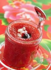 Gaspacho gelé de cerises et fraises fraiches