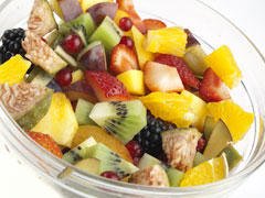 Salade de fruits au curaçao
