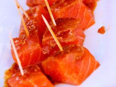 Sucettes de saumon mariné à l’orange