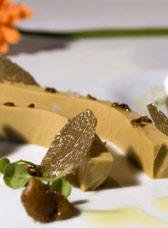 Carpaccio de foie gras aux girolles