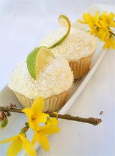Cupcakes au citron vert et noix de coco