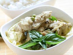 Curry vert thaïlandais au poulet 