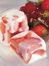 Glaçons de yaourt aux fraises