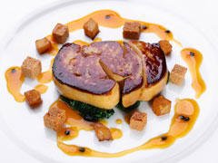 Foie gras sur lit de miel