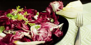 Salade endives rouges, haddock