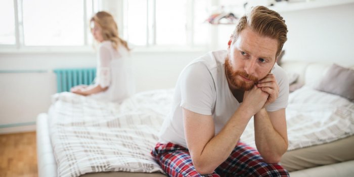 unhappy married couple on verge of divorce due to impotence and jealousy