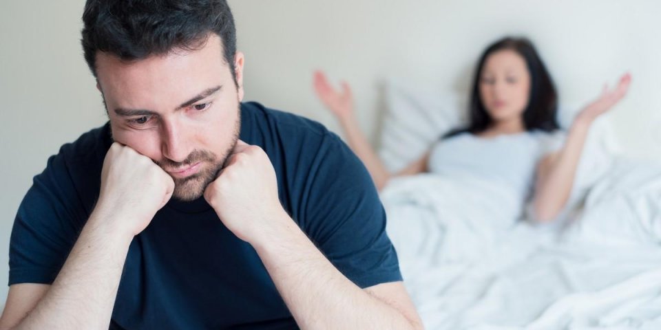 sad and thoughtful man after arguing with his girlfriend