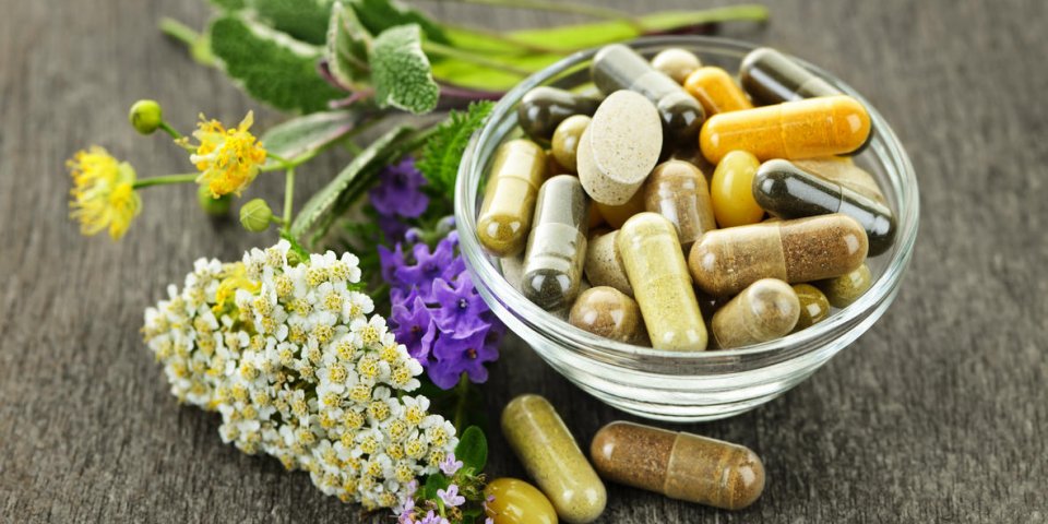 herbs with alternative medicine herbal supplements and pills