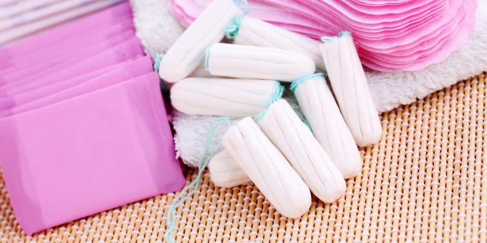 collection of pads, liners and tampons