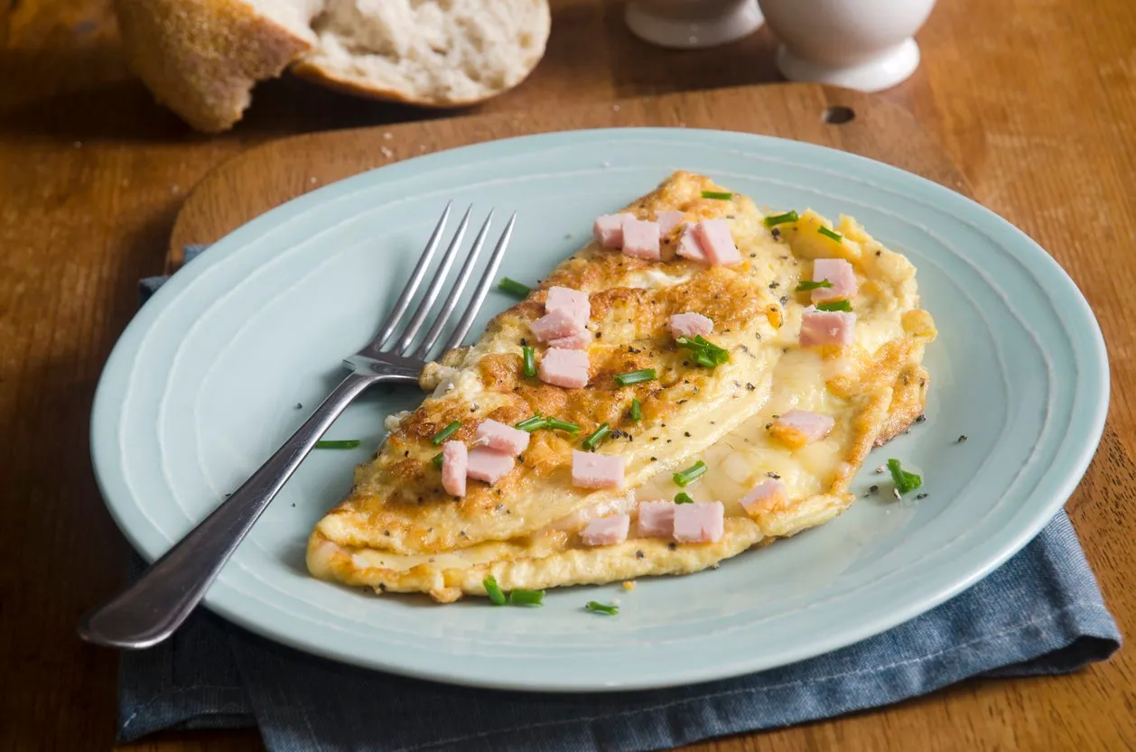 ham and cheese omelette breakfast