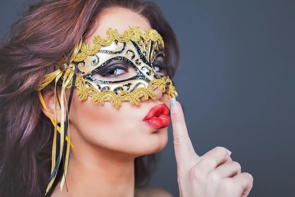sexy woman with carnival mask secret fashion venetian carnival sex shop hot babe party night background