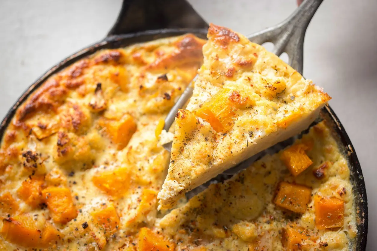 frittata with pumpkin and cauliflower
