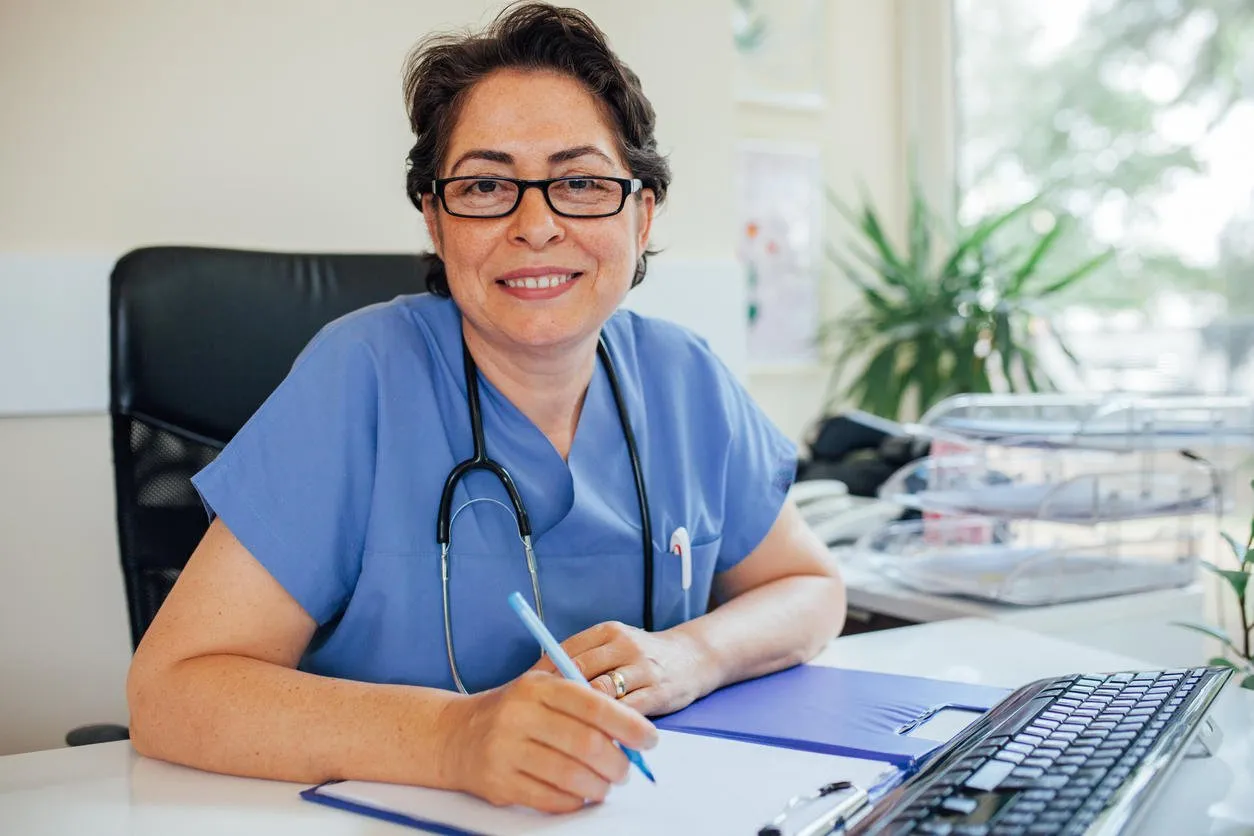 hand of a doctor writing