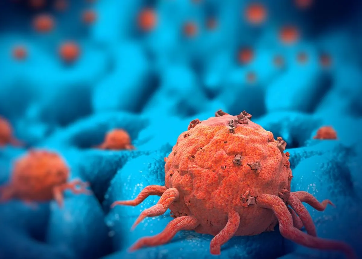 cancer cells, 3d illustration