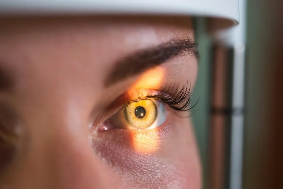research and scanning eye, close-up photos, retinal diagnostics in ophthalmology