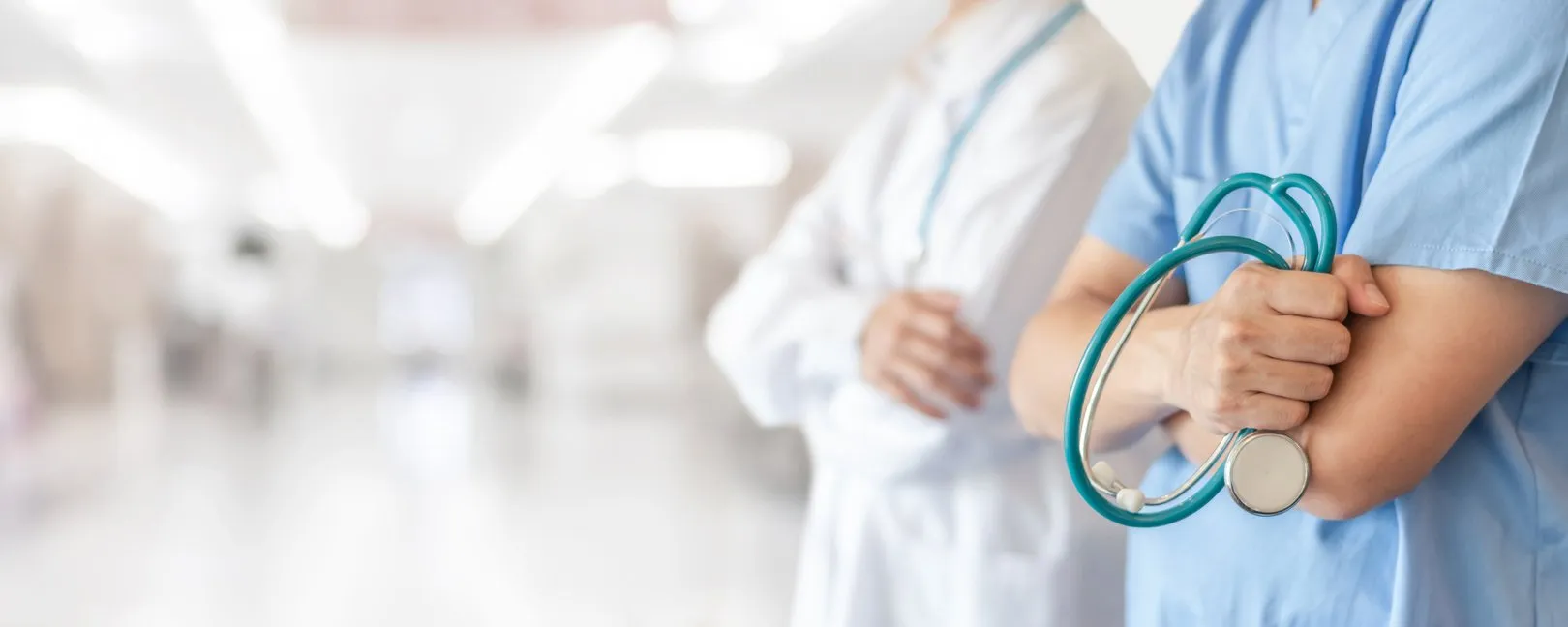 surgeon and anesthetist doctor er surgical team with medical clinic room background for emergency nursing care professional teamwork and patient trust in icu hospital's hospitality concept