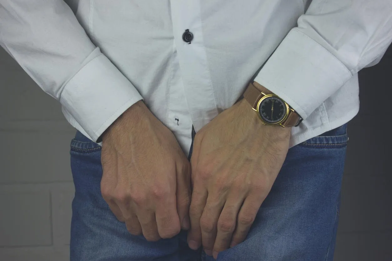 man having a problem with his penis