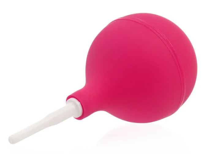 lavement rose médical, isolé sur fond blanc