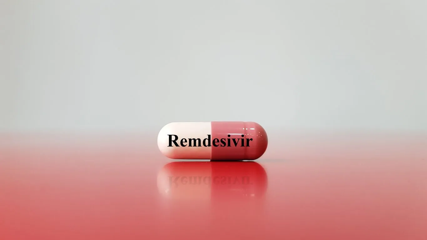 medication of antiviral capsule(remdesivir drug) for treatment and prevention of new corona virus infection(covid-19,novel coronavirus disease 2019 or ncov 2019 from wuhan pandemic infectious concept
