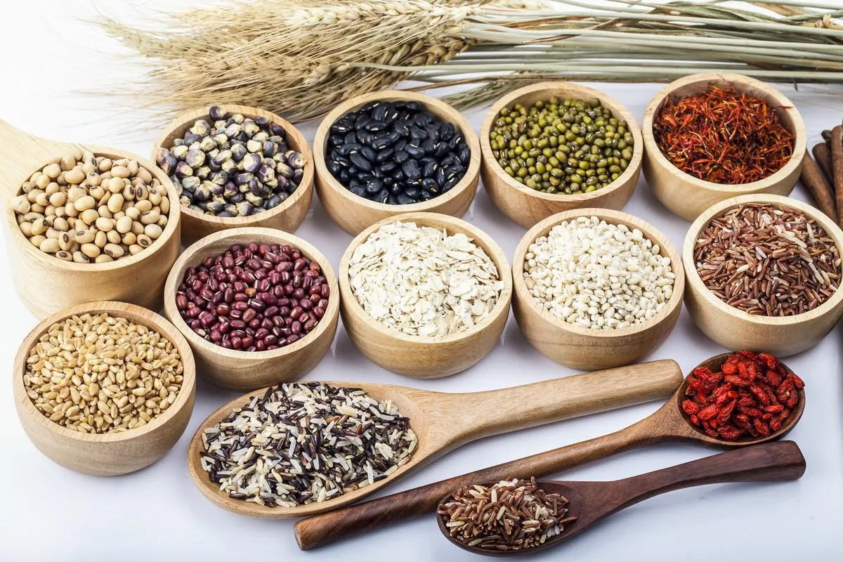 céréales, graines, haricots