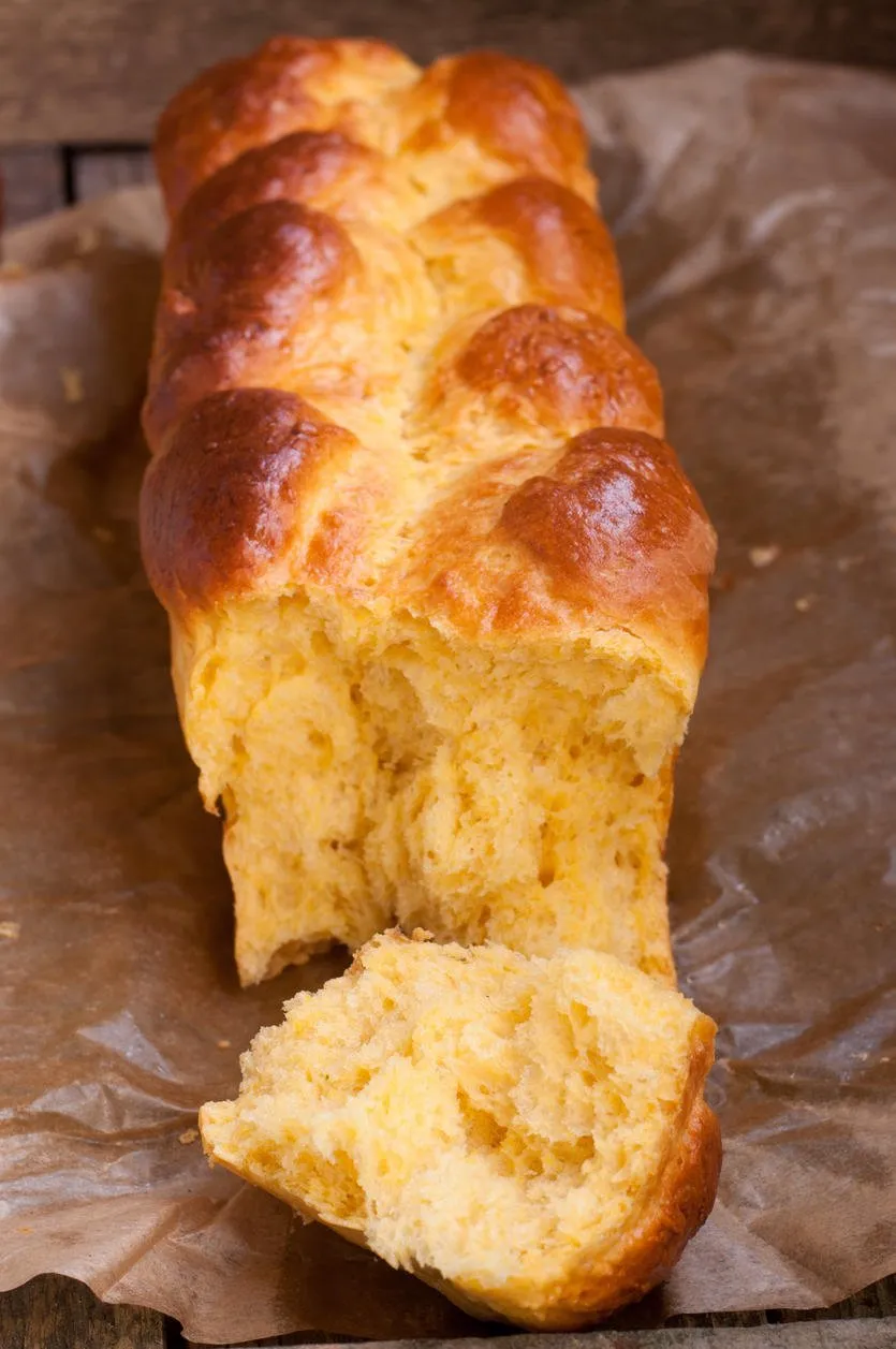 brioche à la citrouille, mise au point sélective