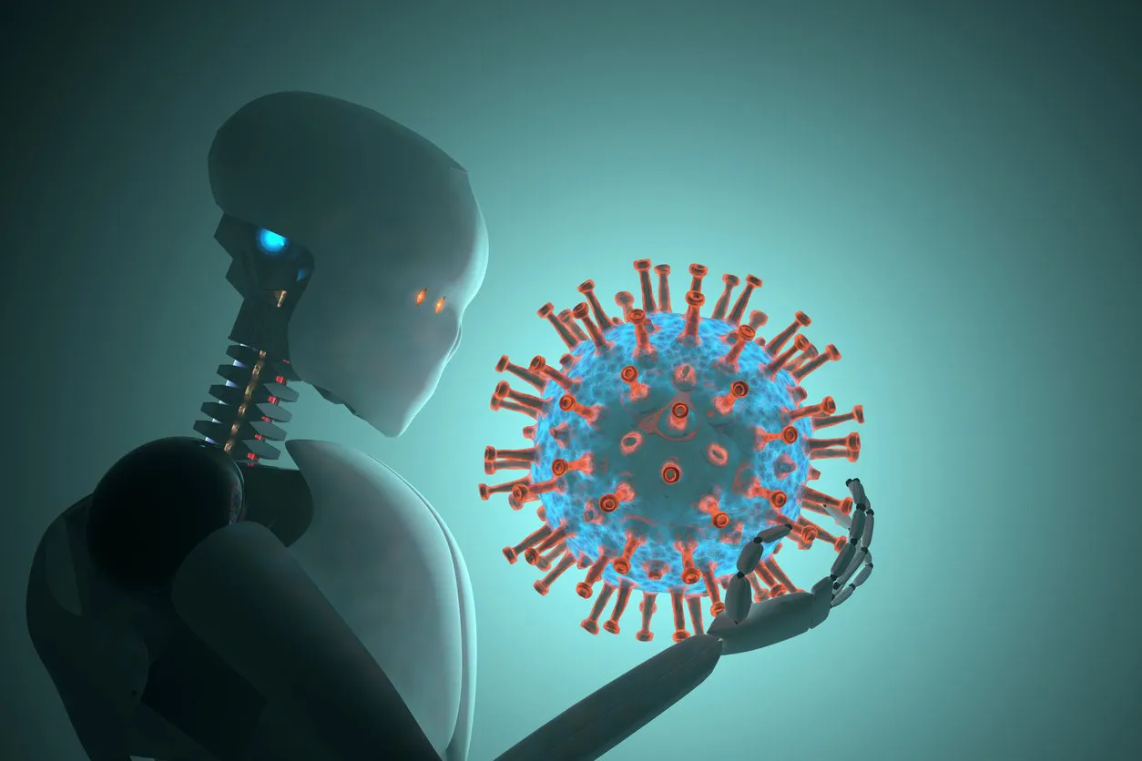 can artificial intelligence robotic touch be a solution to corona virus examination and research for finding cure