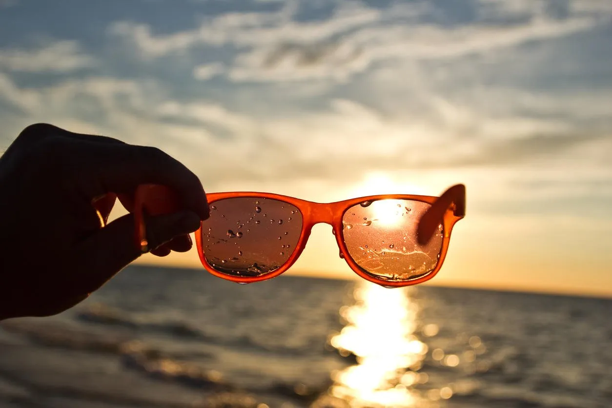 sunset through sunglasses