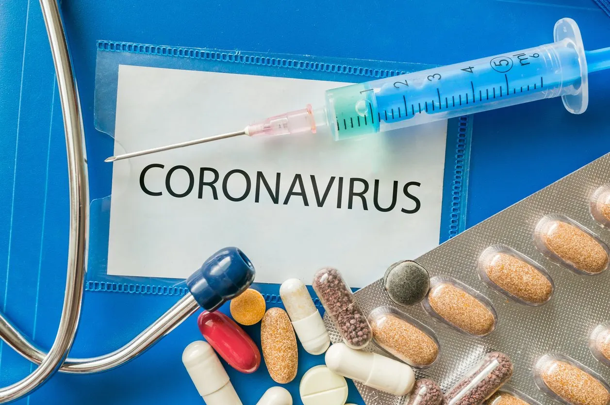 novel coronavirus disease 2019-ncov written on blue folder