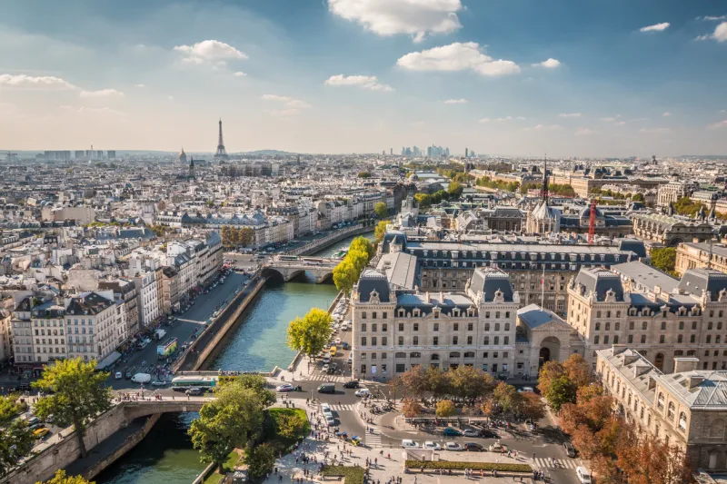 panoramic view of paris