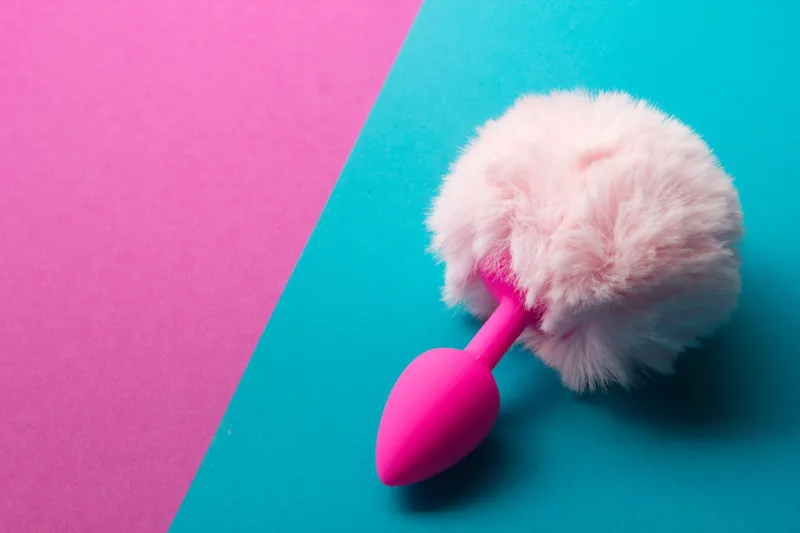 sex toy for adult on pink background