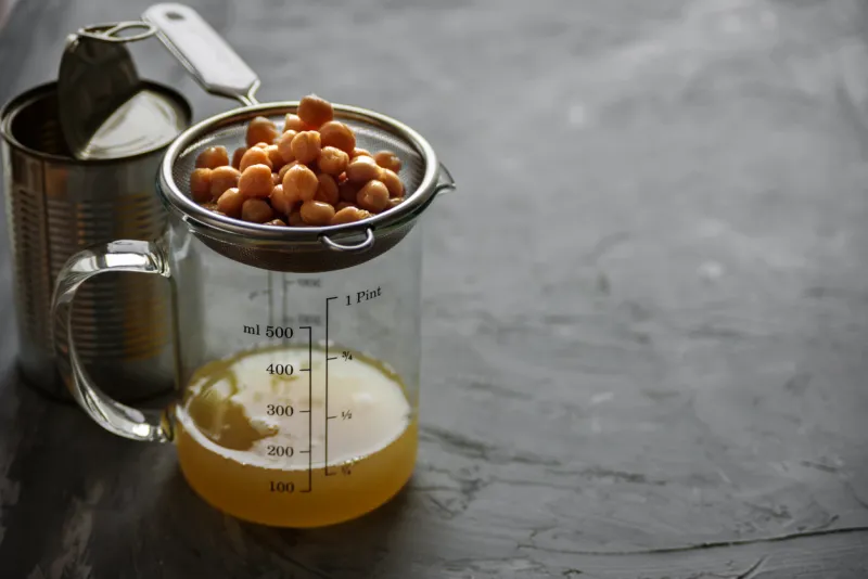 chickpea water aquafaba egg replacement vegan concept