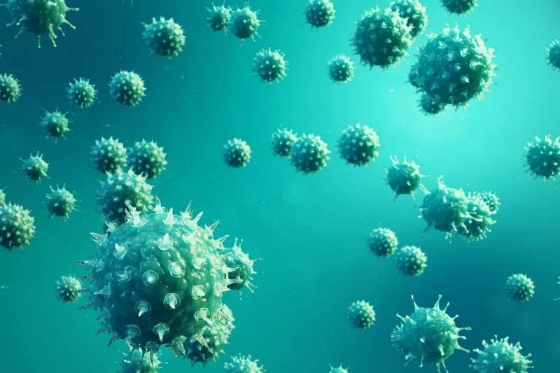 viral hepatitis infection causing chronic liver disease hepatitis viruses influenza virus h1n1 swine flu, cell infect organism virus abstract background 3d illustration