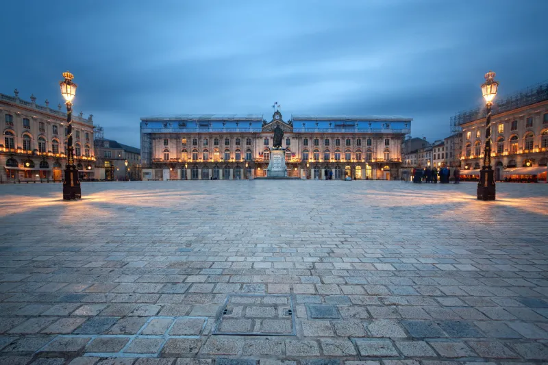 nancy, france  place stanisÅaw at dusk