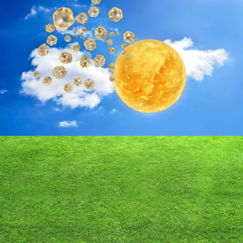 vitamin d and the sun - 3d rendered illustration