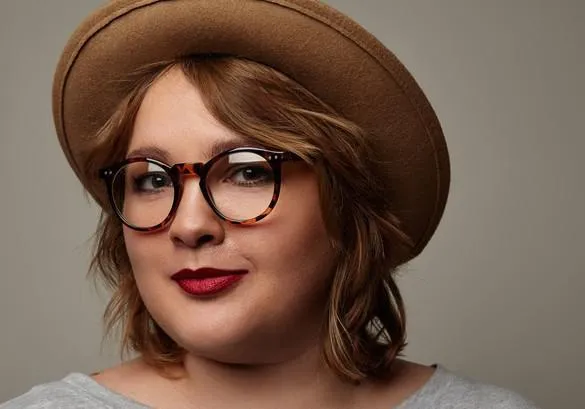 pretty happy plus size woman