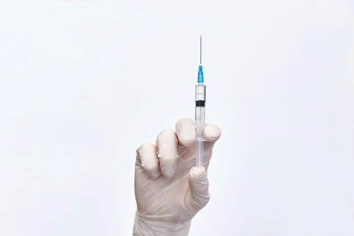 doctor hand holf medicine vaccine anti virus health treatment medical nurse surgical pharmacy laboratory reseach center covid concept safety anaesthetist procedure white background