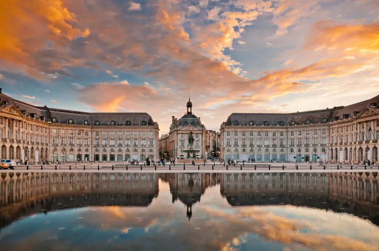 place de la bourse in bordeaux, france