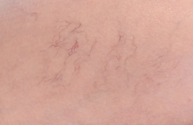 spider veins varicose veins under woman skin