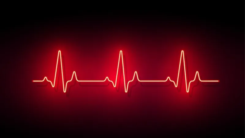 neon light heart pulse shape emergency concept vector background