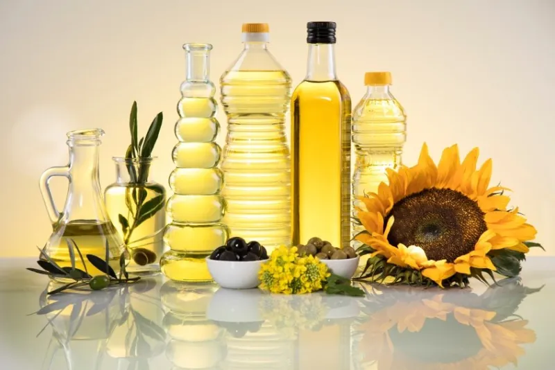 cooking and food oil products, extra virgin olive, sunflower seed, rapeseed oil