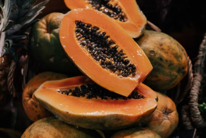 papaya closeup