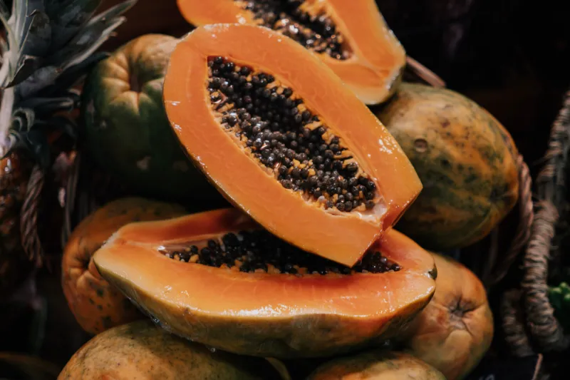 papaya closeup