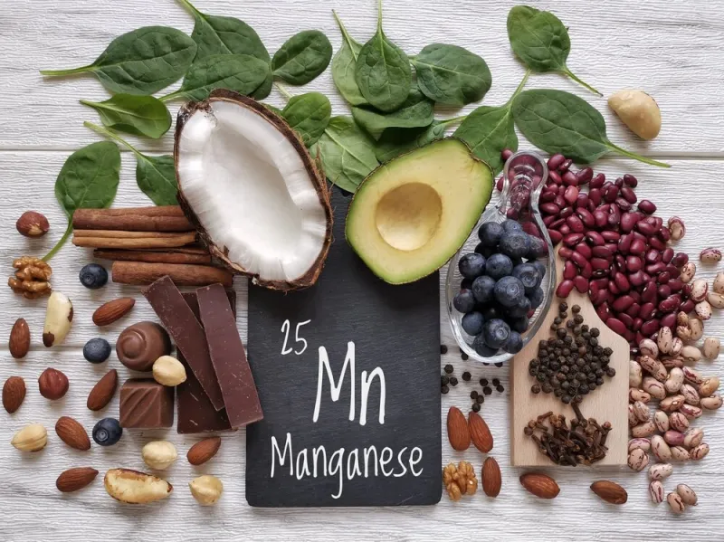 foods rich in manganese with the chemical symbol mn for the chem