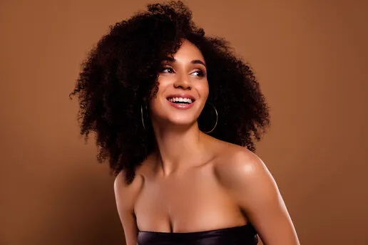 photo of fancy classy chic lady feel joyful on prom party celebration isolated pastel color background